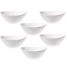Set 6 boluri ovale din sticla opal BORMIOLI PROMETEO, 15x14xh5,1cm