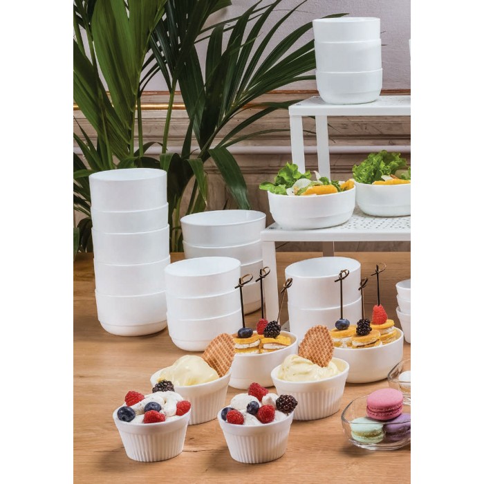 Set 6 boluri suprapozabile BORMIOLI BUFFET COPPE, sticla opal, D10xh6,5cm, 360ml