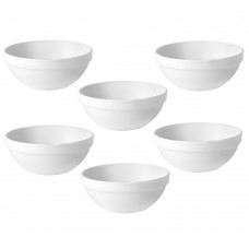 Set 6 boluri suprapozabile BORMIOLI PERFORMA, sticla opal, D10cm