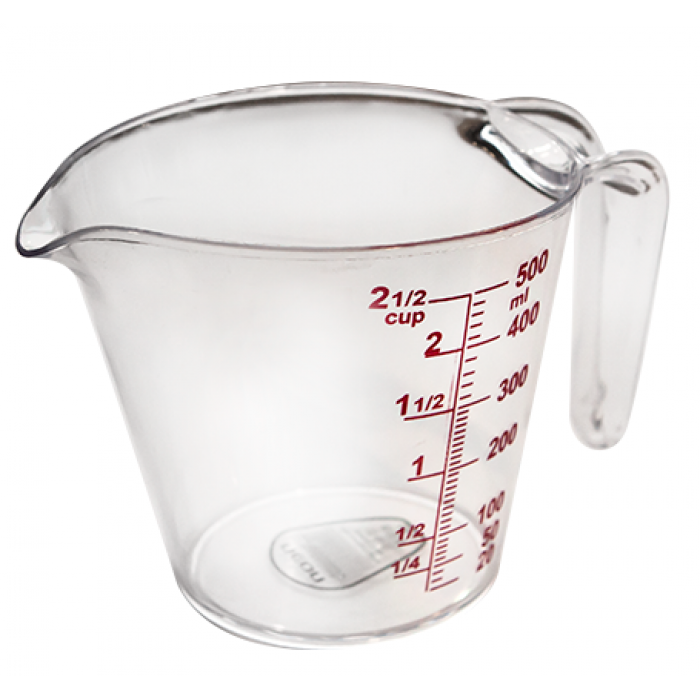 Set 6 cani gradate 500ml RAKI NEON, plastic