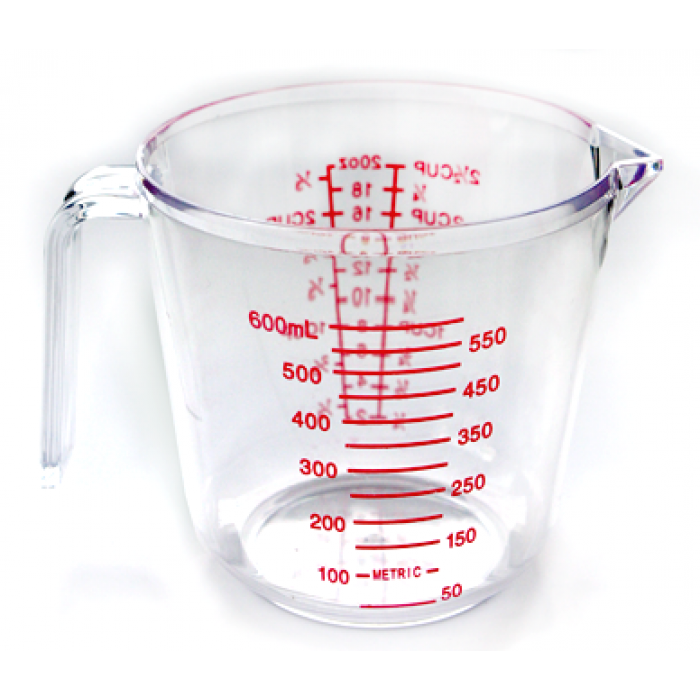 Set 6 cani gradate 600ml RAKI, plastic