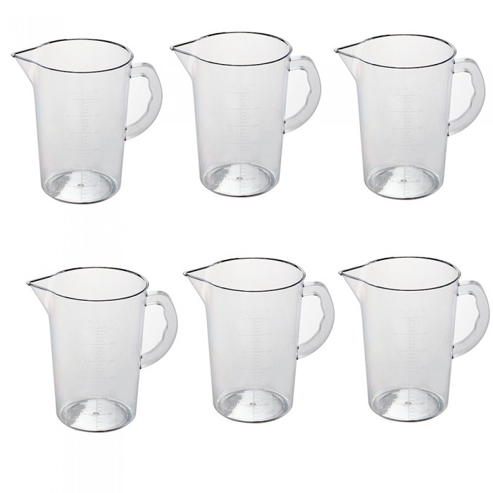 Set 6 cani gradate policarbonat RAKI, 1000ml, D11,5xh16,4cm