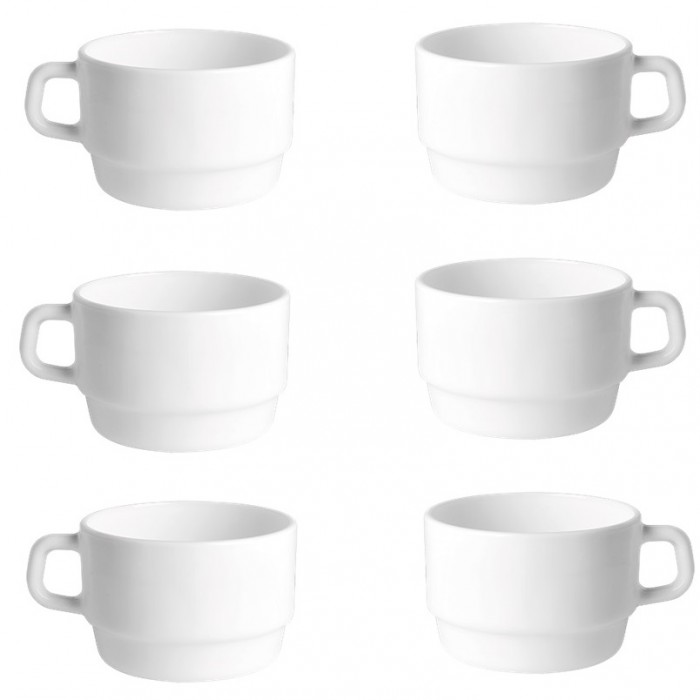 Set 6 cesti suprapozabile BORMIOLI PERFORMA, sticla opal,280ml