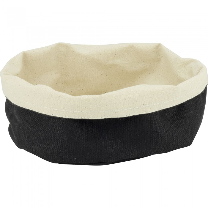 Set 6 cosuri paine textile ovale CULINARO, 20x15xh10cm, negru/crem