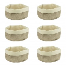 Set 6 cosuri paine textile rotunde CULINARO, D17xh11cm, bej