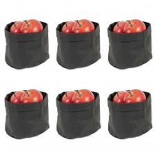 Set 6 cosuri textile paine RAKI, D13xh15cm, negre