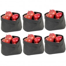 Set 6 cosuri textile paine RAKI, D17,5xh15cm, negre