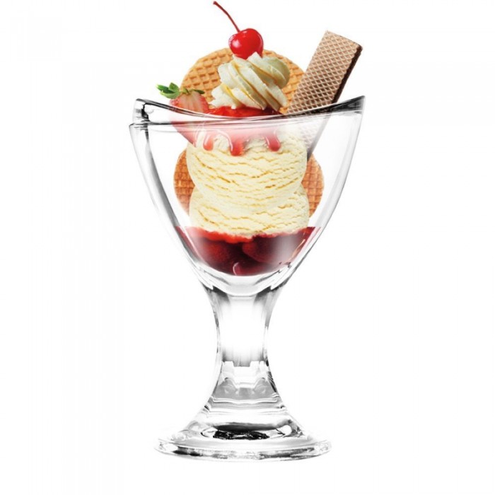 Set 6 cupe desert OCEAN DELIGHT Sundae Cup, 200ml, D9,7xh14,8cm, sticla
