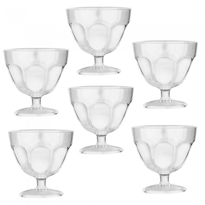 Set 6 cupe desert RAKI PREMIUM, 380ml, D10xh10cm, policarbonat