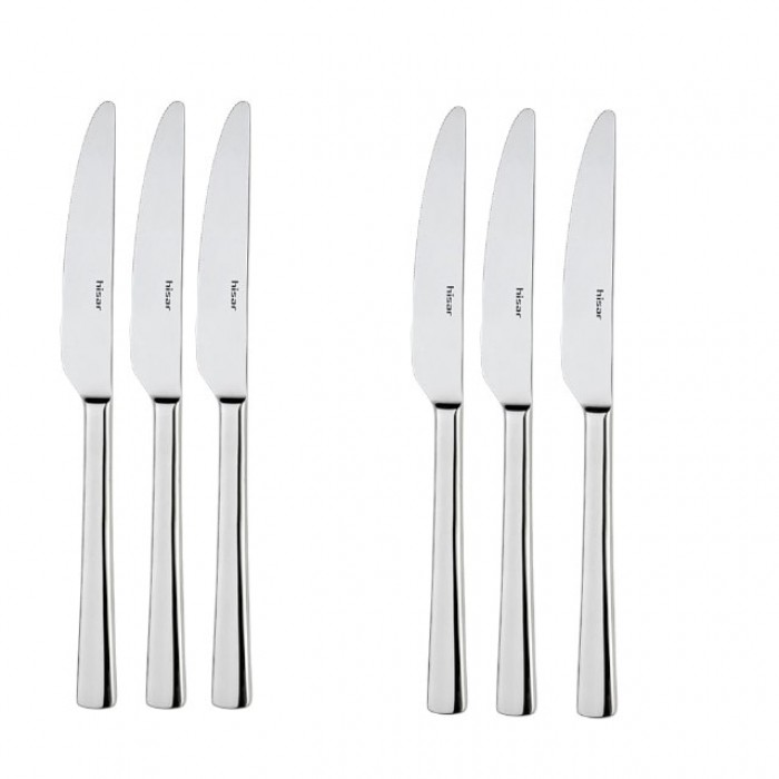 Set 6 cutite medii, aperitiv, profesionale, HISAR LARA, inox 18/10, L21,7cm