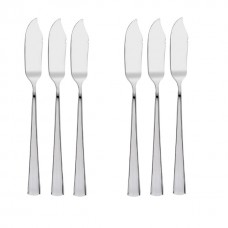 Set 6 cutite pentru peste, profesionale, HISAR LARA, inox 18/10, L20,5cm