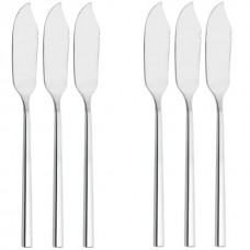 Set 6 cutite pentru peste, profesionale, HISAR MILANO, inox 18/10, L21,6cm