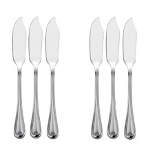 Set 6 cutite pentru peste, profesionale, HISAR TOPKAPI, inox 18/10, L20,6cm
