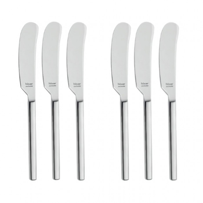 Set 6 cutite pentru unt, profesionale, HISAR MILANO, inox 18/10, L19,5cm