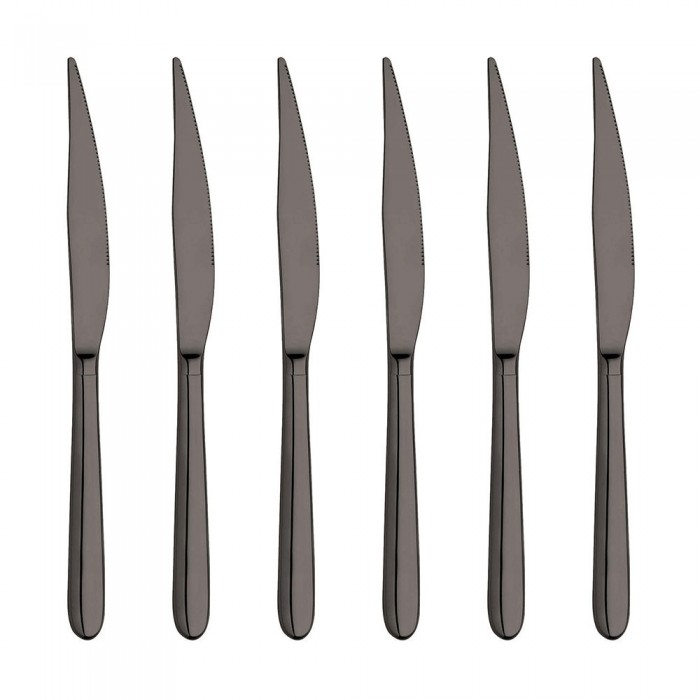 Set 6 cutite principale INOXRIV NOVECENTO TITANIUM, otel inoxidabil 18/10, L22cm, grosime 3,5mm, finisaj lucios