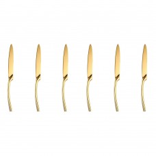 Set 6 cutite servire RAKI WICKED GOLD, din inox, 25,5cm