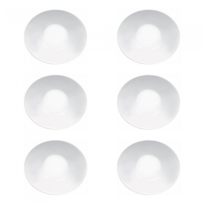 Set 6 farfurii adanci din sticla opal BORMIOLI PROMETEO, 23x20,5xh4,9cm