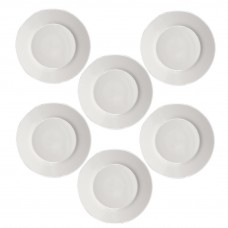 Set 6 farfurii desert BORMIOLI TOLEDO, sticla opal, D20xh1,9cm