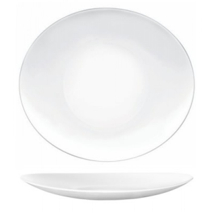 Set 6 farfurii intinse din sticla opal BORMIOLI PROMETEO, 27x24xh2,9cm