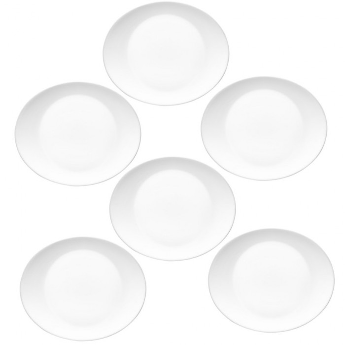 Set 6 farfurii intinse din sticla opal BORMIOLI PROMETEO, 27x24xh2,9cm