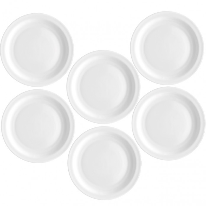 Set 6 farfurii intinse sticla opal BORMIOLI PERFORMA, D19cm