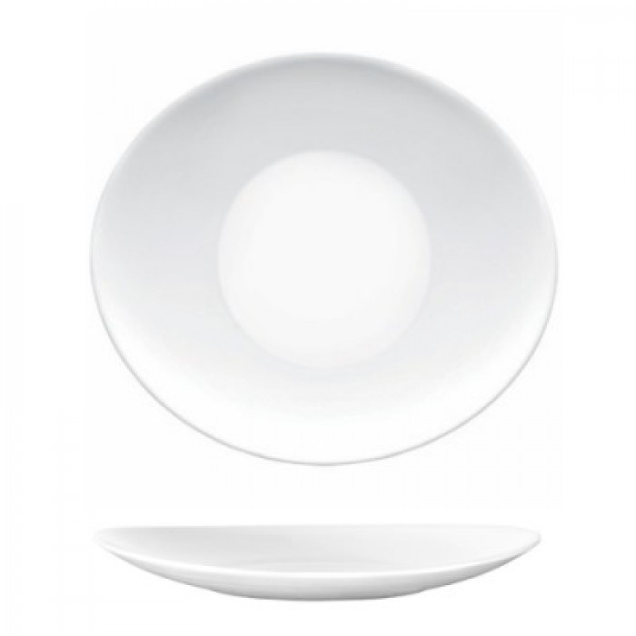 Set 6 farfurii pentru desert BORMIOLI PROMETEO, sticla opal, 22x19xh2,6cm