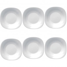 Set 6 farfurii pentru supa BORMIOLI PARMA, sticla opal, 22,5x2,5xh3,6cm