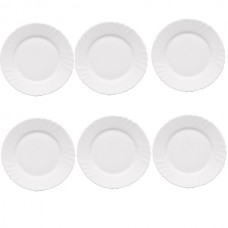 Set 6 farfurii suport BORMIOLI EBRO, sticla opal, D32xh2,5cm