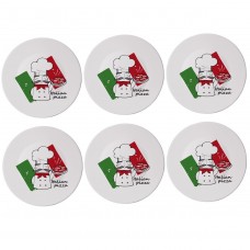 Set 6 farfurii suport sticla opal BORMIOLI RONDA PIZZA SEF, D33xh1,2cm