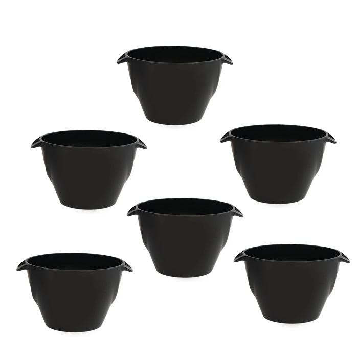 Set 6 frapiere ovale din acril RAKI KRISTAL, 2l, negre