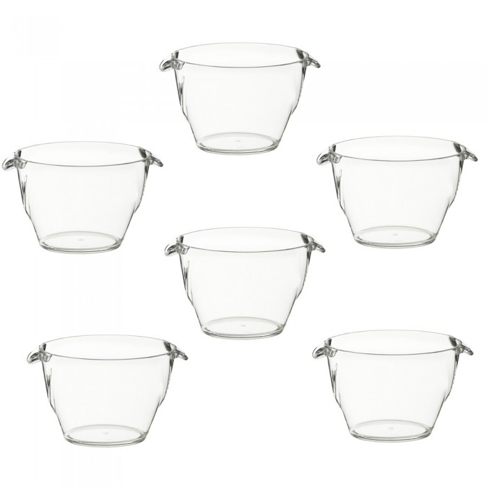 Set 6 frapiere ovale din acril RAKI KRISTAL, 2l, transparente