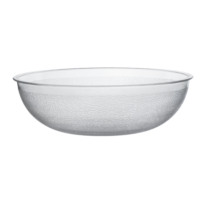 Set 6 frapiere tip bol din policarbonat texturat RAKI, D32xh9,6cm, 5l, transparent/mat