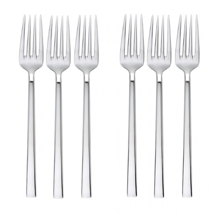 Set 6 furculite aperitiv, profesionale, HISAR MILANO, inox 18/10, L19,2cm