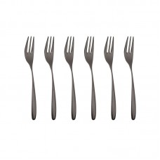 Set 6 furculite desert INOXRIV NOVECENTO TITANIUM, otel inoxidabil 18/10, L15,3cm, grosime 3,5mm, finisaj lucios