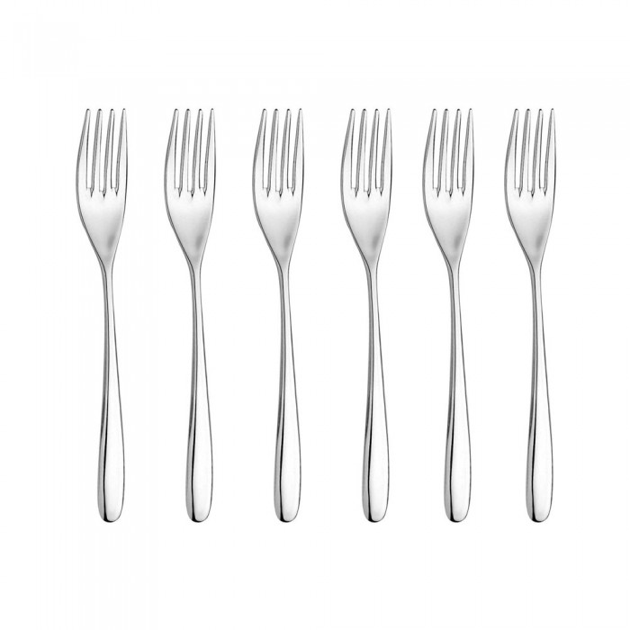 Set 6 furculite medii INOXRIV NOVECENTO, otel inoxidabil 18/10, L17,5cm, grosime 3,5mm, finisaj lucios