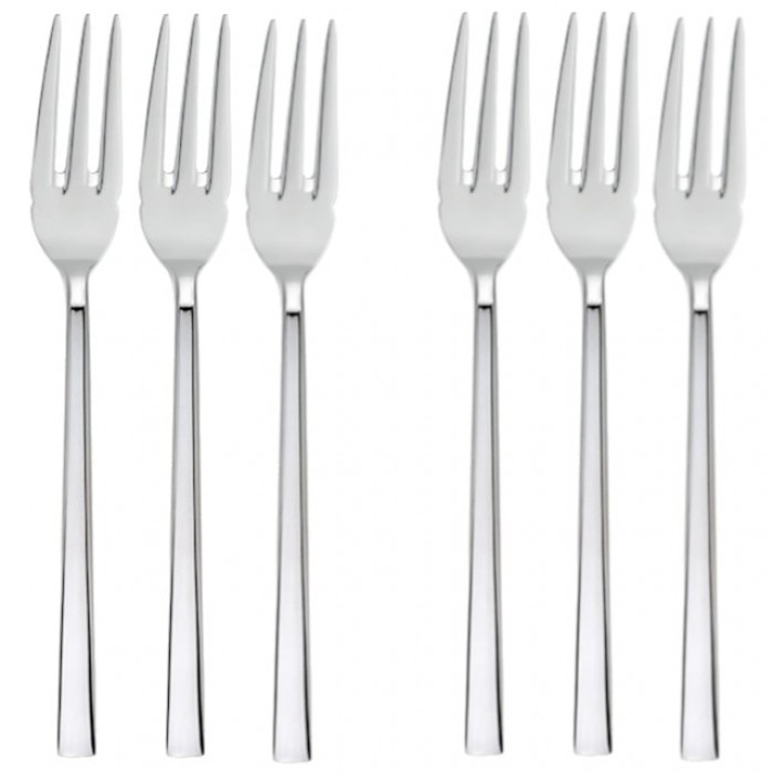 Set 6 furculite pentru peste, profesionale, HISAR MILANO, inox 18/10, L19,5cm