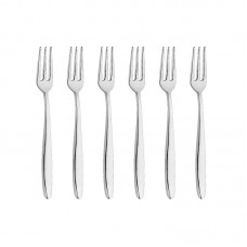 Set 6 furculite pentru prajituri INOXRIV ANNIE, otel inoxidabil 18/10, L15cm, grosime 3mm, finisaj lucios