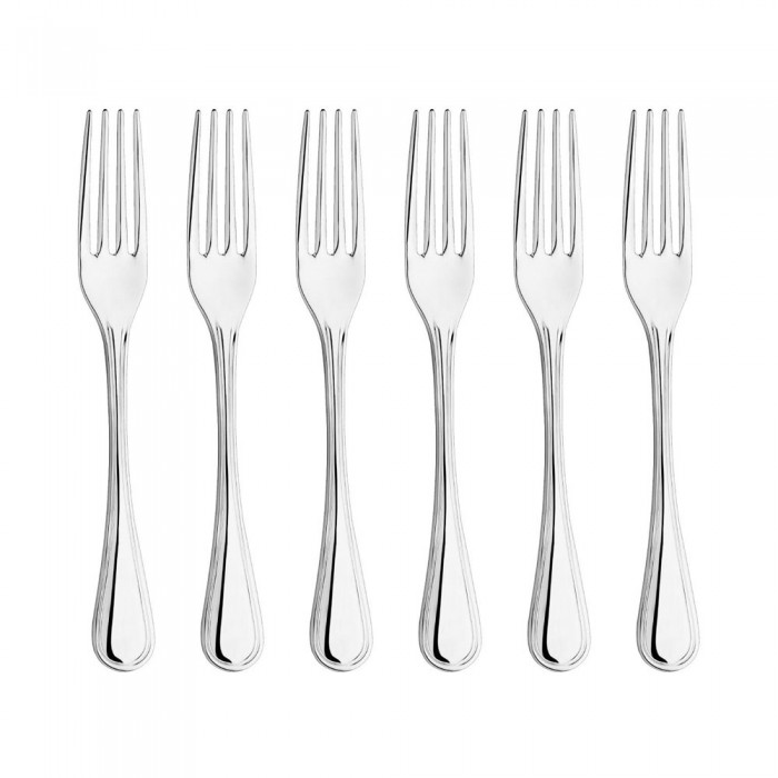 Set 6 furculite principale INOXRIV YORK, inox 18/0, L20cm, grosime 2mm, finisaj lucios