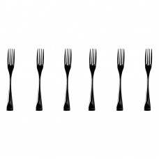 Set 6 furculite RAKI WICKED BLACK, din inox, 21,7cm