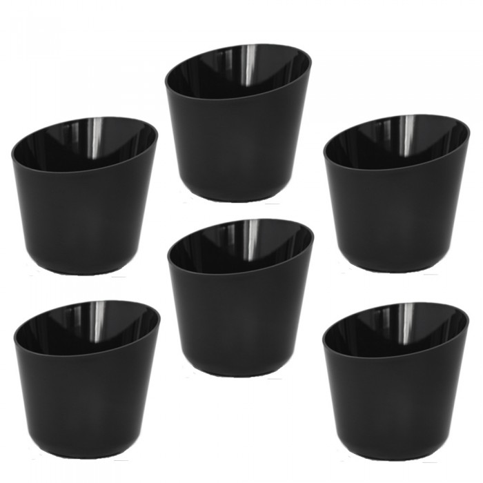 Set 6 ghetiere acril RAKI, 1,6l, negre