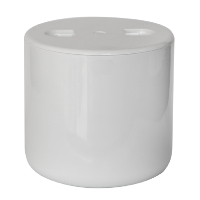 Set 6 ghetiere cu capac si pereti dubli RAKI, 0,7l, din acril, albe