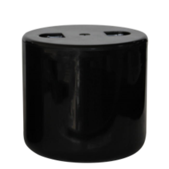 Set 6 ghetiere cu capac si pereti dubli RAKI, 0,7l, din acril, negre