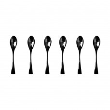 Set 6 linguri desert RAKI WICKED BLACK, din inox, 14,8cm
