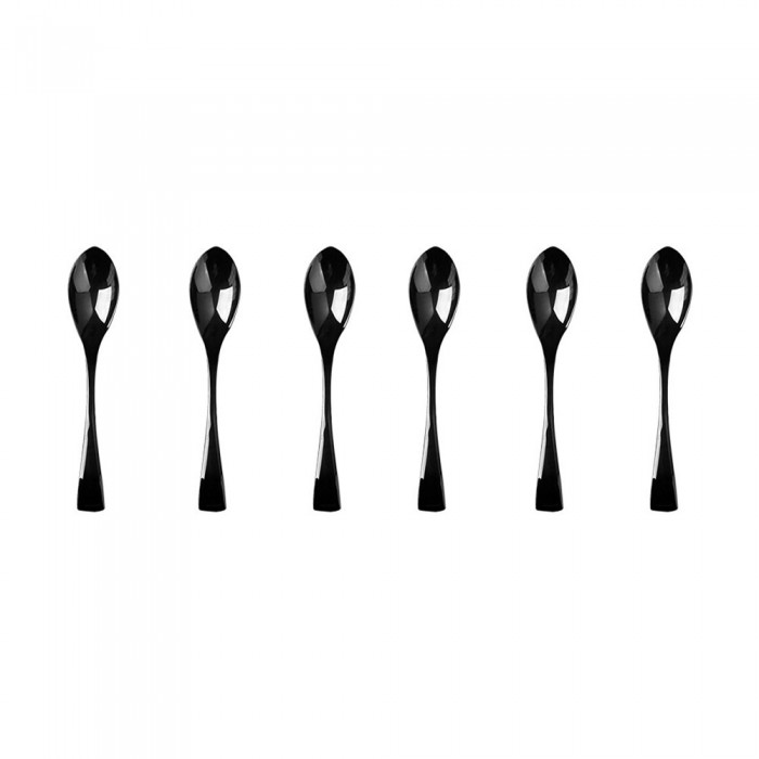 Set 6 linguri desert RAKI WICKED BLACK, din inox, 14,8cm