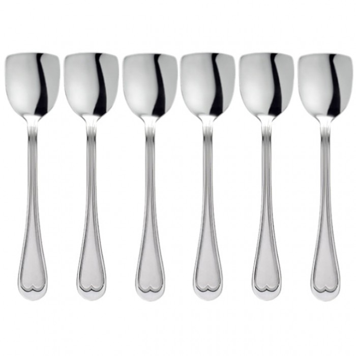 Set 6 linguri pentru inghetata, profesionale, HISAR TOPKAPI, inox 18/10, L15,8cm