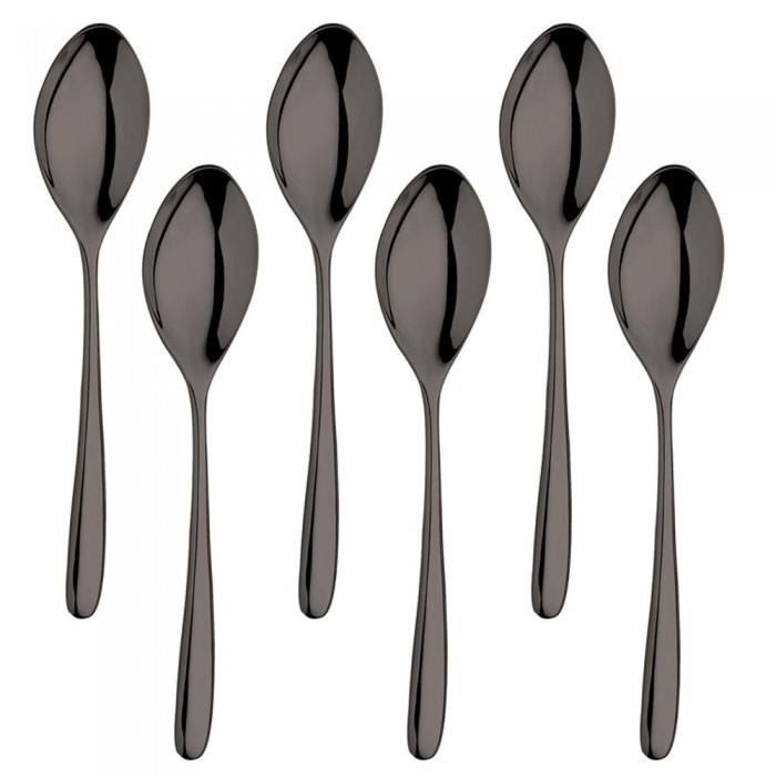 Set 6 linguri principale INOXRIV NOVECENTO TITANIUM, otel inoxidabil 18/10, L20,5cm, grosime 3,5mm, finisaj lucios