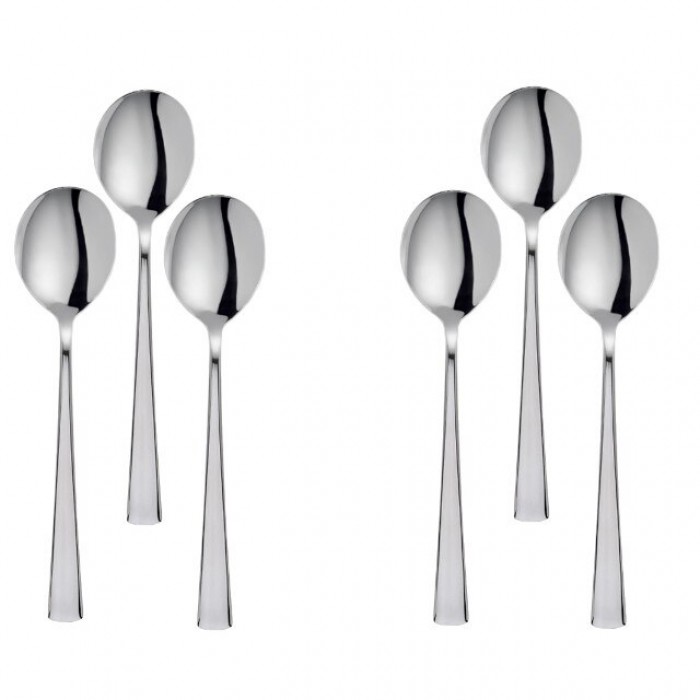 Set 6 linguri supa, profesionale, HISAR LARA, inox 18/10, L18,8cm
