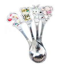 Set 6 lingurita cu decor pentru copii CULINARO, inox
