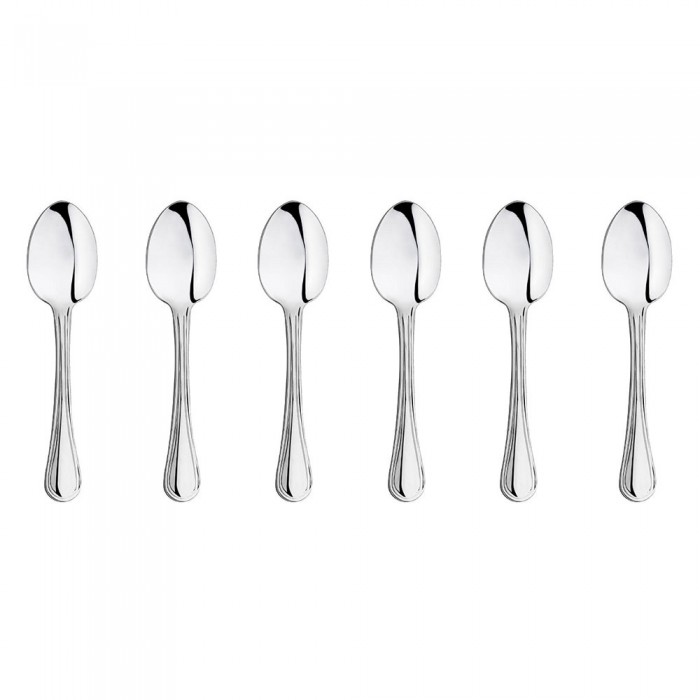 Set 6 lingurite cafea INOXRIV YORK, inox 18/0, L12cm, grosime 2mm, finisaj lucios