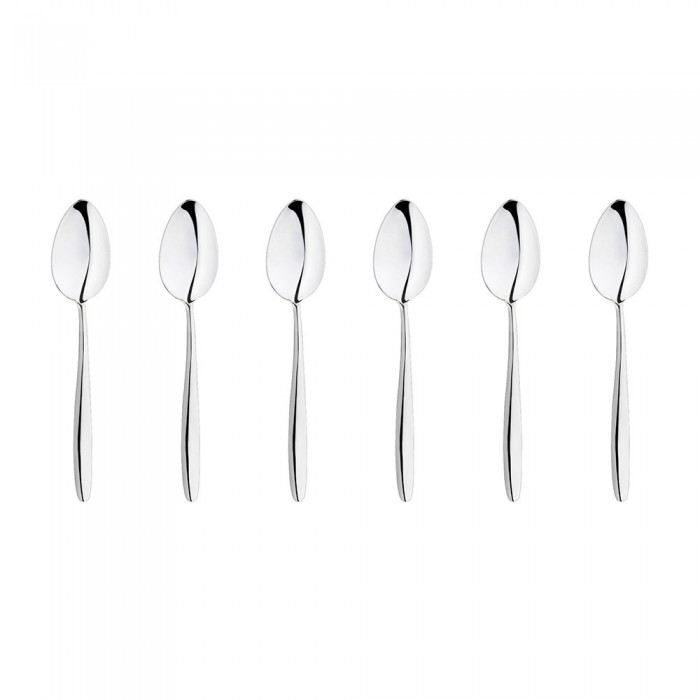 Set 6 lingurite cafea mocca INOXRIV ANNIE, otel inoxidabil 18/10, L11cm, grosime 3mm, finisaj lucios